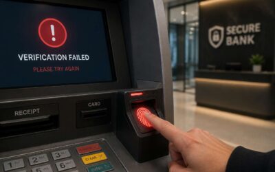 Biometric authentication failed security bank, protect your funds.